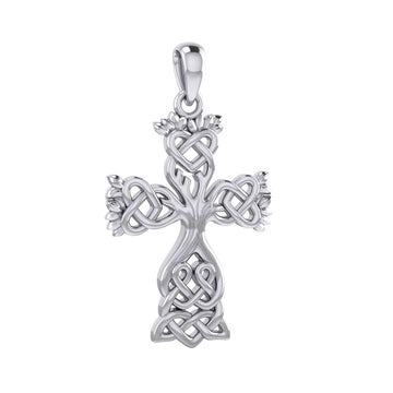 Celtic Tree of Life Cross Silver Pendant TPD6122 - Jewelry